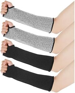 2 Paires Manchons Résistants aux Coupures avec Trous pour Pouces Hommes et Femmes Bras Travail Protection Niveau 5 Protections Bras Respirantes pour Agriculteurs Jardinage Peau Contusions