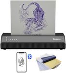Bagana Tattoo Stencil Printer Thermal Bluetooth Temporary Tattoo Transfer Printer Wireless Tattoo Machine Kit Compatible with Smartphone & Pc