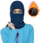 Achiou Ski Mask for Women Men, Sherpa Hood Ski Mask, Winter Balaclava Windproof Hooded Scarf Cold Weather Hat Neck Warmer Blue