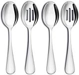 VIVANI Serving Spoon Set, 8.5 inches Serving Spoons Stainless Steel x 2, Slotted Serving Spoons x 2, Serving Utensils Set for Parties Buffet Banquet