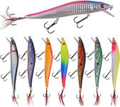 Saltwater Fishing Lures Hard Bait Set Minnow Lures Crankbait Swimbaits Bass Fishing Bait Set Artificial Topwater Fishing Lures Kit for Bass Trout Walleye Redfish Saltwater Freshwater Fishing