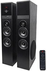 Rockville TM80B Black Home Theater System Tower Speakers 8" Sub/Bluetooth/USB