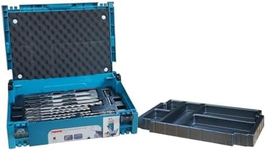 Makita E-17790 SDS-PLUS Bohrer-Meißel-Set 17-teilig im MAKPAC, 12x Hammerbohrer Ø 5-14 mm, 2x Spitzmeißel, 2x Flachmeißel, 1x Breitmeißel, für Beton und Mauerwerk