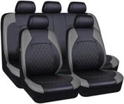 FROON Car Seat Covers Universal Set for Jeep Wrangler Jk Renegade Compass Cherokee Grand Cherokee Car Accessories, Grey