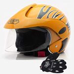 TOPLOOS Kids Bike Helmet Girls Boys Kids Motorbike Children's Half Helmet Motorcycle Toddler Bike BMX Bike Helmets for Kids Safety Cycle Age Set Skateboard Scooter,Yellow