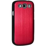 Amzer AMZ94430 Brushed Aluminium Slim Case Cover for Samsung Galaxy S III I9300 (Fits All Carriers), 1-Pack, Retail Packaging (Red)