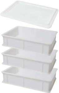 Genus Dei | Tris Cassetta per Lievitazione Pizza e Pane | Contenitore Cibo per Impasto | Cassetta Portaimpasto | Tre Cassette 30x40x10 + Un Coperchio