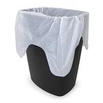 Plasticplace 8 Gallon Trash Bags with Flaps 0.55 Mil │ Value Line White Garbage Can Liners │ 22''x24'' (110 Count)