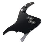Guitar Prewired Loaded Pickguard for Fender Precison P Bass Part Black