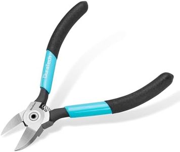 DURATECH 5-Inch Professional Wire Cutter, Wire Snips with CNC Machined Edges, CR-V Thickened Flush Cutter, Ultra-Sharp Small Wire Cutters for Crafting, Electronics, Zip Ties, and Jewelry Making