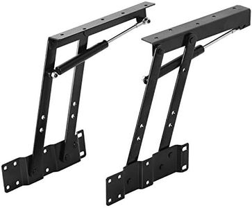 KEILEOHO 2 PCS Lift Up Top Hinge Spring Folding Stand Rack Bracket Tea Coffee Table Hinge Mechanism Furniture Hardware Lifting Rack Shelf 9.52 Inch, Gas Hydraulic