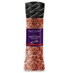 Pure Pink Himalayan Salt Grinder (400g/14.1oz) | Super Size | Smooth Grind | Gluten-Free | Vegan | Vegetarian | Easy Function by Organic Wonders®