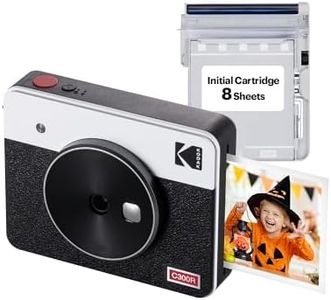 Kodak Mini Shot 3 Retro Camera - Portable Instant Camera and Photo Printer – 2-in-1 Printer Compatible with iOS & Android – Bluetooth Connection – 3x3-inch Real Photo Printer - White