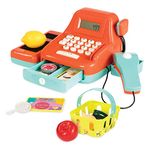 Battat Cash Register Toy Playset – Pretend Play Kids Calculator Cash Register with Accessories for 3+ (26-Pieces) (BT2666Z)