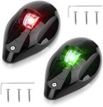 Linkstyle 2pcs LED Boat Marine Navigation Light,Red and Green Boat Lights for Bow and Stern, Pontoon, Skeeter Boat, and Bass Boat