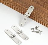 YCSJ 20 Pieces Satin Silver Jewelry Box Hardware Hinges for Wooden Box,Silver Small Hinges for Handmade Crafts,Jewelry Wooden Box Satin Nickel Mini Hinge (20, Satin Silver)