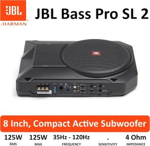 JBL Bass Pro SL2 8" Underseat Subwoofer Boombox – Compact Car Audio