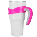 30 oz Tumbler Handle, Anti Slip Travel Mug Grip Cup Holder for Stainless Steel Tumblers, Suitable for Trail, Sic, Yeti, Rtic, Ozark and More 30 Ounce Tumbler Mugs (Pink)