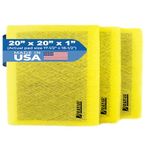 RayAir Supply 20x20 MicroPower Guard Air Cleaner Replacement Filter Pads (3 Pack) YELLOW