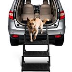 Dog Stairs for Car - Foldable Dog Ramps for Large Dogs with Non Slip Surface, Portable Dog Steps for Cars and SUV, Truck, Support Up to 200 Lbs