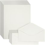 Juvale 100 Piece Cotton Stationery Paper and Envelopes Set for Writing Letters, Wedding Invitations, Resume (Ivory, 8.5 x 11 In)