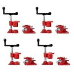 DUPDMKIN Pipe Clamps for Woodworking Heavy Duty Pipe Clamps 3/4 inch Wood Gluing Clamps with Quick Release, Pipe Clamp Ideal for Carpentry, Home Improvement, and DIY Projects (4 Pack)