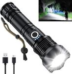 Kresal Flashlights High Lumens Tactical, Rechargeable Torch, 200000 Lumens Torches Led Super Bright, IPX45 Waterproof, 5 Modes Led Torch for Camping, Emergency, Outdoor, Home