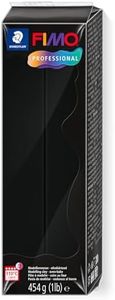 STAEDTLER 8041-9 FIMO Professional Oven-Hardening Polymer Modelling Clay, 454g - Black (Single Block)