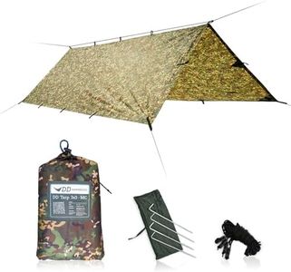 DD Hammocks - DD Tarp 3x3 - MC - Lightweight Camouflage Tarp Shelter for Hammock Camping & Solo Outdoor Adventure