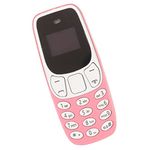 Mini Small Mobile Cell Phone, 0.66 Inch Wallet Size Cell Phone, 2G GSM Dual SIM Unlocked Cell Phone, Hands Free Bluetooth Dialer, 380mah Battery (Pink)