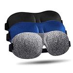 Sleep Mask for Side Sleeper, 100% Blackout 3D Eye Mask for Sleeping, Night Blindfold for Men Women, Pack of 3