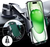 VANMASS [True Military-Grade] Car Phone Holder [2024 Strongest Suction & Clip] Cell Phone Mount for Dashboard Windshield Vent Truck Accessories Cradle Dash Stand for iPhone 15 14 13 12 Android,Green