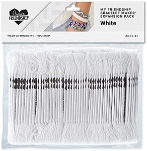 Choose Friendship, My Friendship Bracelet Maker White Expansion Pack, 100 Pre-Cut Threads (Embroidery Floss)