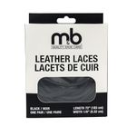 Moneysworth & Best 72" Leather Shoe and Boot Laces-Black