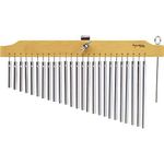 Tycoon Percussion 25 Chrome Chimes With Natural Finish Wood Bar