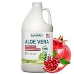 Pure Aloe Vera Juice - Pomegranate Flavored - Cold-Processed - Inner Filet from Organic Fresh Leaves from Texas - Aid- 64 fl oz