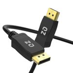 QZ 8K DisplayPort Cable DP 1.4 DP to DP Cable 8K/60Hz 4K/120Hz 32.4 Gbps Black 1.8 Meter