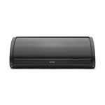Brabantia Roll Top Bread Bin – Large Countertop Storage Box for Bread, Bagels, Rolls – Space-Efficient Kitchen Design with Flat Top, Durable Metal – Matt Black