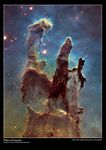 Pillars of Creation - Hubble Space Telescope Poster - A1 Size - 59.4 x 84.1 cm - Paper Laminated