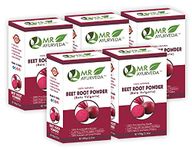 MR Ayurveda BeetRoot Powder | BeetRoot Powder for Skin | BeetRoot Powder for Face Pack | BeetRoot Powder for Hair | No Added Chemicals - Set of 5 (500 Grams)