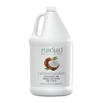 PUROLEO Fractionated Coconut Oil 64 Fl Oz/1893 ML (Packed In Canada) 100% Natural and odorless Moisturizer & Carrier Oil | Hair Skin Body, Aromatherapy, Massage, Makeup Remover | huile de coco, huile massage