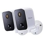 Swann 2 Pack Wire-free 1080p Full HD Indoor & Outdoor Waterproof rechargeable Security Camera With Night Vision, 2-way Talk & Siren, Heat, Motion & Person Detection, Free Cloud & Local Recording