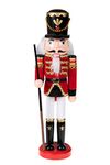 Clever Creations Red Coat 12 Inch Traditional Wooden Nutcracker, Festive Christmas Décor for Shelves and Tables