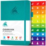 Clever Fox Planner – Weekly & Monthly Planner to Increase Productivity, Time Management and Hit Your Goals – Organizer, Gratitude Journal – Undated, Start Anytime, A5, Lasts 1 Year, Turquoise (Weekly)