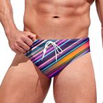 Swimming Briefs for Men Union Jack, Quick Dry Men's Swim Shorts Floral Printed Low Waist Swimsuit Bathing Suit Sexy Underwear Birthday Gifts for Men Todays Offers Special Deals Travel Essentials