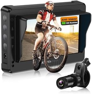Bicycle Rear View Camera with 8000mAh Rechargeable Battery, 4.3''Waterproof HD 1080P Monitor with Sunshade, 3Mins Installation Bike Camera for Mountain, Ebike, Road Bike