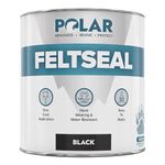 Polar Premium Black Felt Seal - 500ml - Instant Waterproof Roof Sealant - Ideal for Flat or Pitched Felt, Shed & Garage Roofs - Easy to Apply