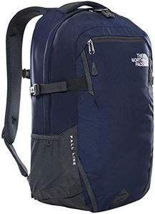 THE NORTH FACE - Fall Line Backpack - with Fleece-Lined Laptop Sleeve - Reflective Backpack for School, University, Work & Travel - Cosmic Blue/Asphalt Grey