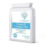 Vitamin B Complex Plus - 90 Capsules - Superior Methylated Formula with Added Choline, PABA & Inositol - Includes Essential Multi B-Vitamins B1, B2, B3, B5, B6, B12, Biotin & Folate