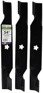 MaxPower 561747B 3 Blade Set for Many 54 in. Cut Craftsman, Husqvarna, Poulan Mowers Replaces OEM #'s 187256 and 532187256, Black